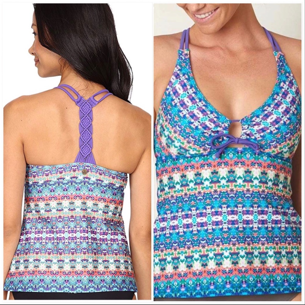 *SOLD* PrAna Inez tankini Aquabloom